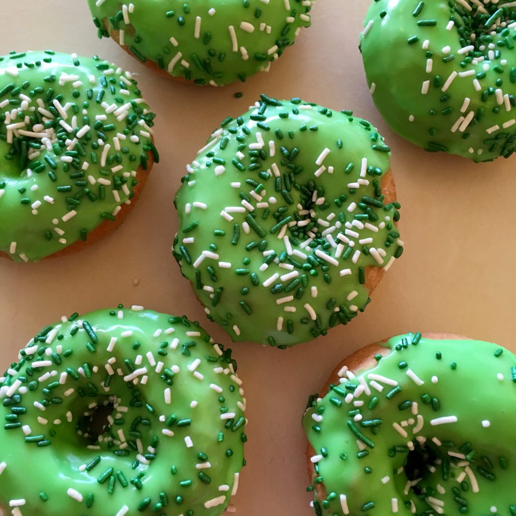 Green Iced Donuts