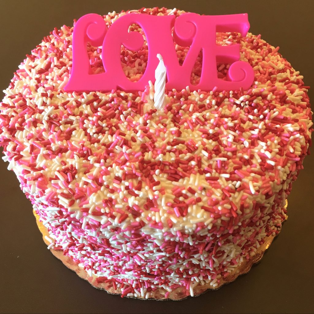 Valentines Sprinkle Cake