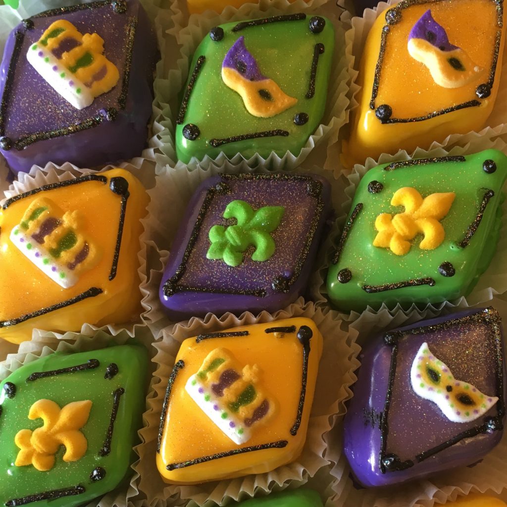 Mardi Gras Petit Fours