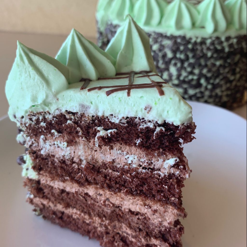 Mint Chocolate Chip Torte