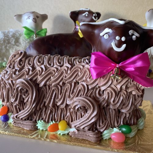 Chocolate Buttercream Lamb Cake - Easter