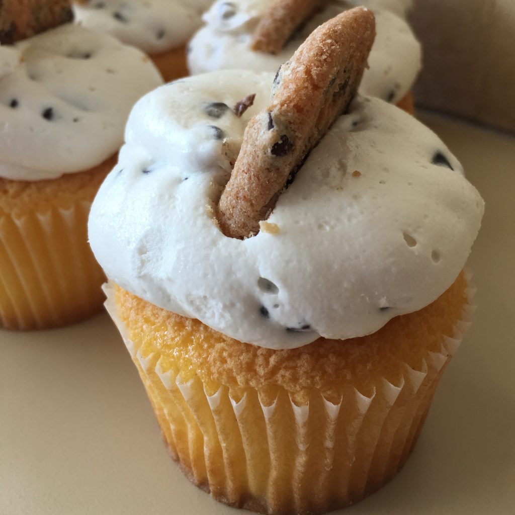Chocolate Chip Cookie Dough Cupcake
