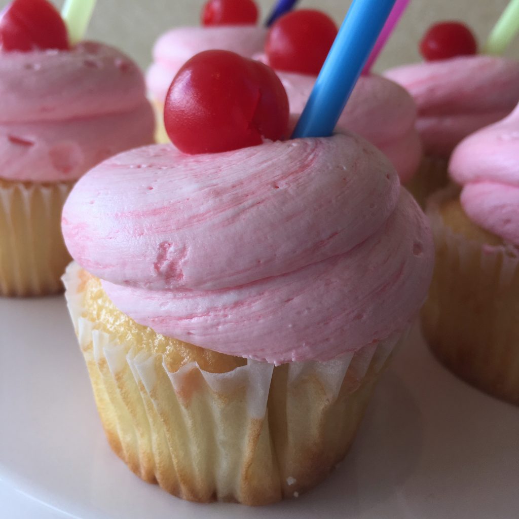 Strawberry Milkshake Cupcake