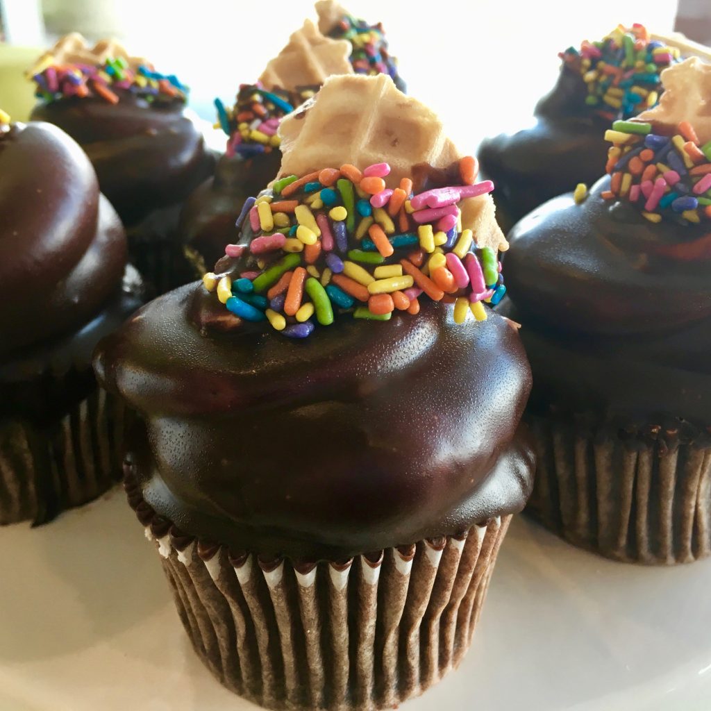 Hot Fudge Sundae Cupcake