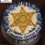 custom graduation decorated cake police academy