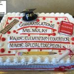 custom graduation decorated cake teacher education