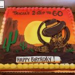 custom birthday decorated cake western cowboy