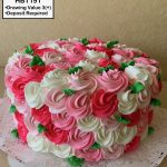 custom birthday decorated cake teen rosettes roses floral