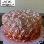 custom birthday decorated cake teen rosettes rose gold