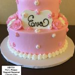 custom decorated birthday tiered cake pink roses