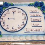 custom special moments retirement decorated cake clock