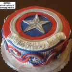 custom birthday decorated cake teen captain america marvel