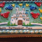 custom special moments retirement decorated cake disney castle