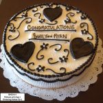 custom bridal shower decorated cake hearts flowers