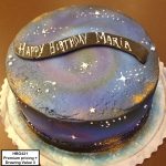 custom birthday decorated cake galaxy space