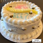 custom baby shower decorated cake bees gender reveal