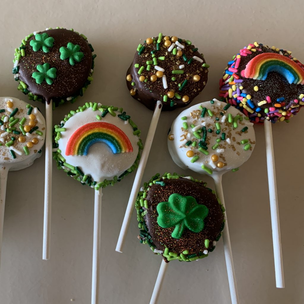 Brownie Pops - St. Pat's Day