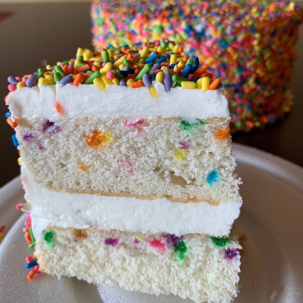 Funfetti Sprinkle Cake Slice