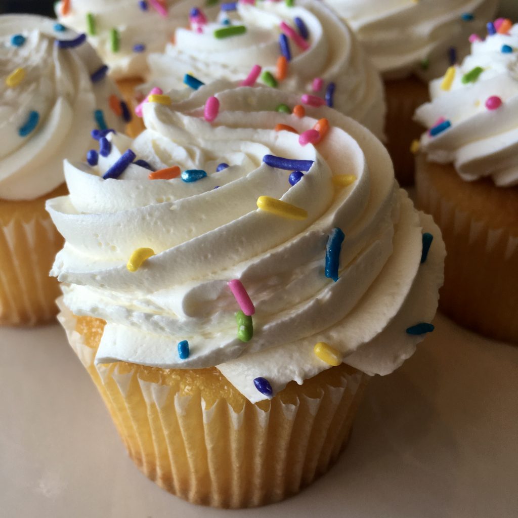 Vanilla Yellow Cupcake Buttercream Sprinkles