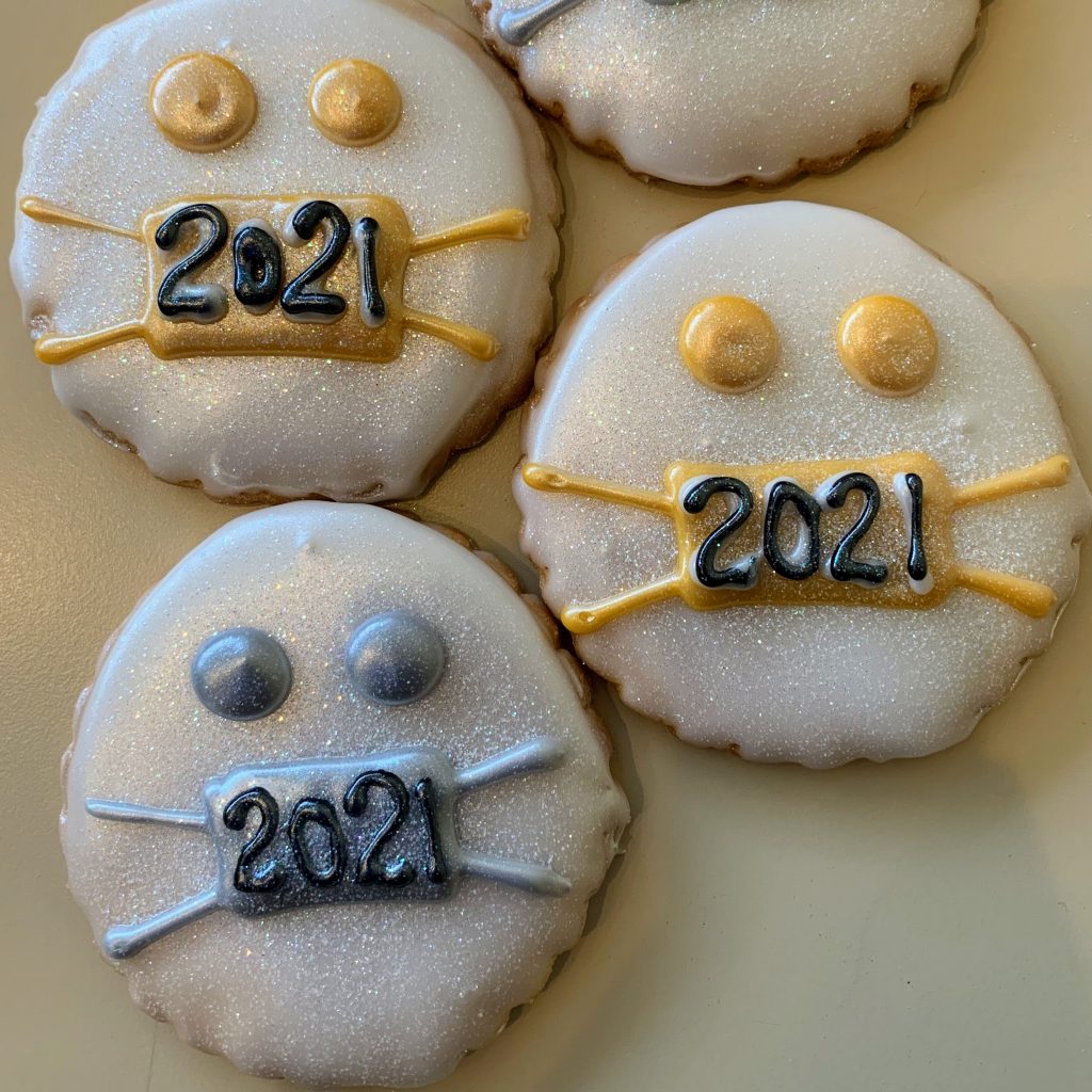 New Year's Eve Mask Cookies 2021